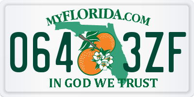 FL license plate 0643ZF