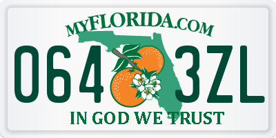 FL license plate 0643ZL