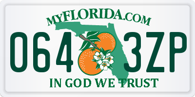 FL license plate 0643ZP