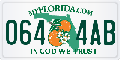 FL license plate 0644AB
