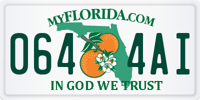 FL license plate 0644AI