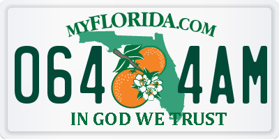 FL license plate 0644AM