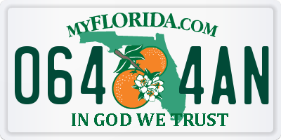 FL license plate 0644AN