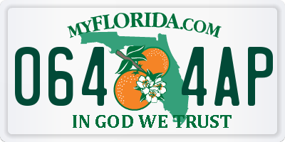 FL license plate 0644AP