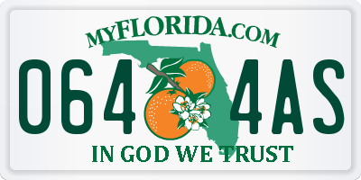FL license plate 0644AS