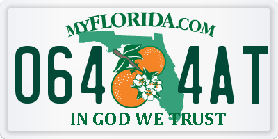 FL license plate 0644AT