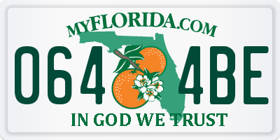 FL license plate 0644BE