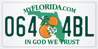 FL license plate 0644BL