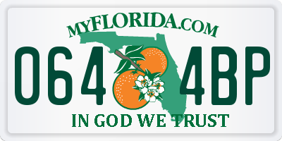 FL license plate 0644BP
