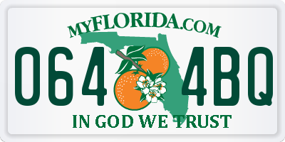 FL license plate 0644BQ