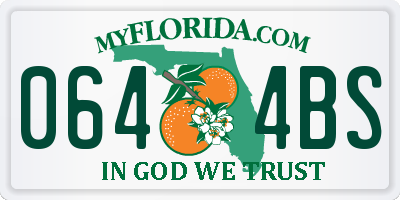 FL license plate 0644BS