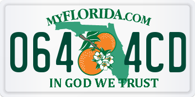 FL license plate 0644CD