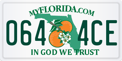 FL license plate 0644CE