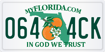 FL license plate 0644CK