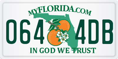 FL license plate 0644DB