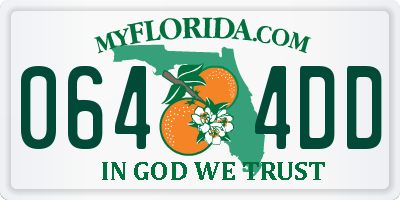 FL license plate 0644DD