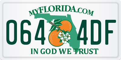 FL license plate 0644DF