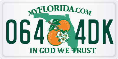 FL license plate 0644DK