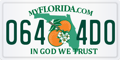 FL license plate 0644DO
