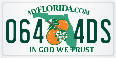 FL license plate 0644DS