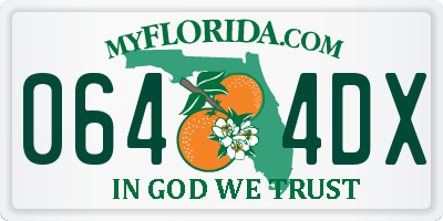 FL license plate 0644DX