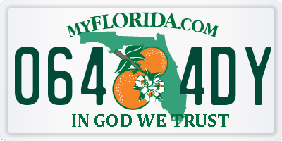 FL license plate 0644DY