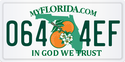 FL license plate 0644EF