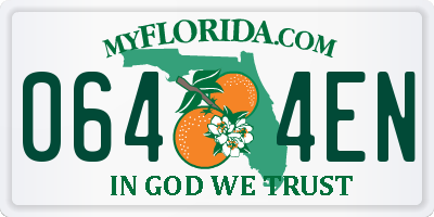 FL license plate 0644EN