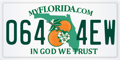 FL license plate 0644EW