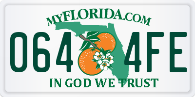 FL license plate 0644FE