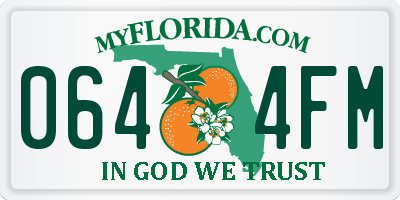 FL license plate 0644FM