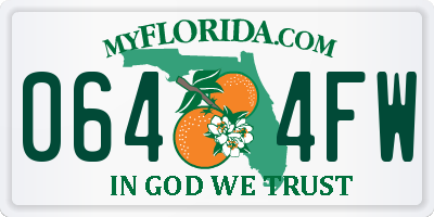 FL license plate 0644FW
