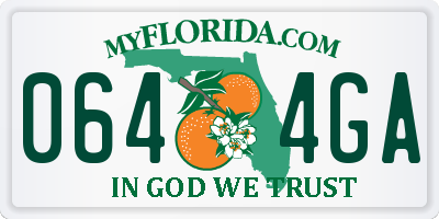 FL license plate 0644GA