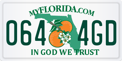 FL license plate 0644GD