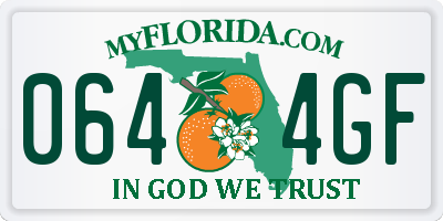 FL license plate 0644GF
