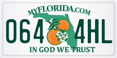 FL license plate 0644HL
