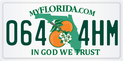 FL license plate 0644HM