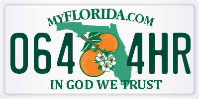 FL license plate 0644HR