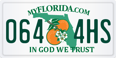 FL license plate 0644HS