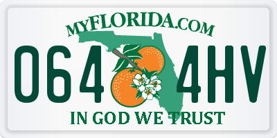 FL license plate 0644HV
