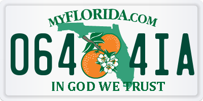 FL license plate 0644IA