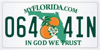 FL license plate 0644IN