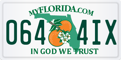 FL license plate 0644IX