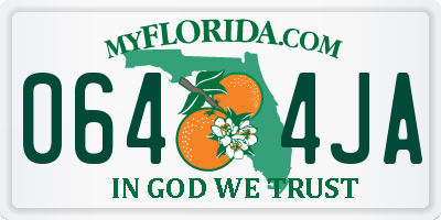 FL license plate 0644JA