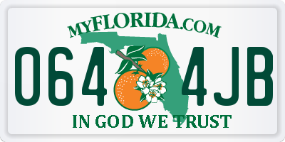 FL license plate 0644JB