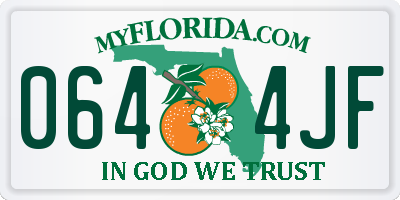 FL license plate 0644JF