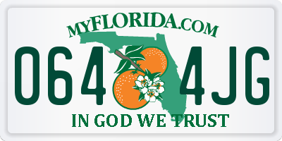 FL license plate 0644JG