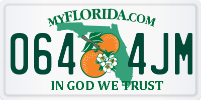 FL license plate 0644JM