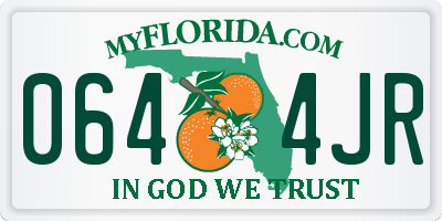 FL license plate 0644JR
