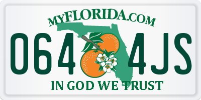 FL license plate 0644JS